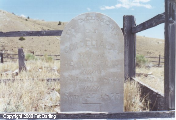 Boot Hill Cemetery, Cordelia A. Pond