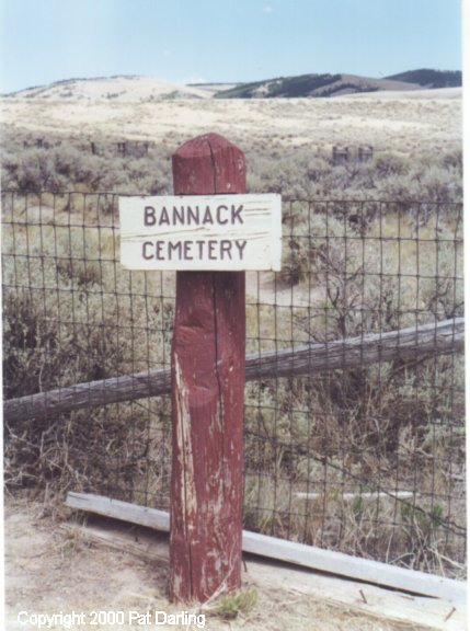 Bannack Cemetery Sign