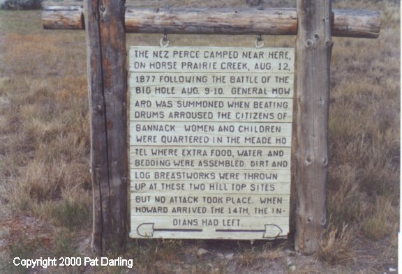 Nez Perce Information Sign
