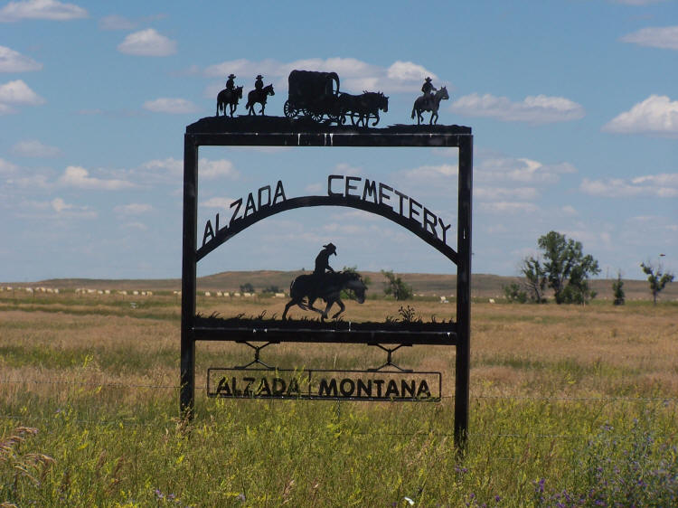 Alzada Cemetery Sign, Alzada, Carter County, Montana