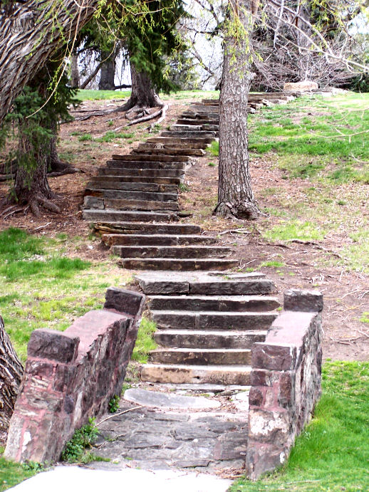 Rock Stairway to Giant Springs, Great Falls, Cascade County, Montana