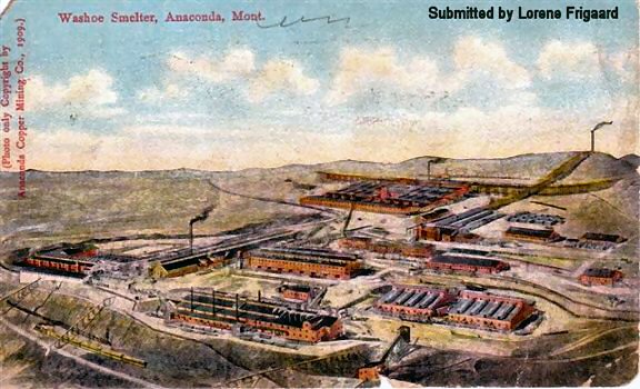 Anaconda Copper Mining Company Smelter 1909 Postcard