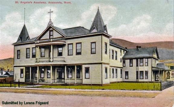St. Angela's Academy, 4th & Maple Streets 1907 Postcard