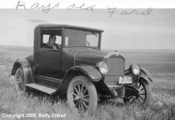 Edith Hull Distad in Ray's Old Ford