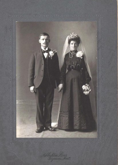 Erchul, Miklich Wedding 1904, Bozeman, Gallatin County, Montana