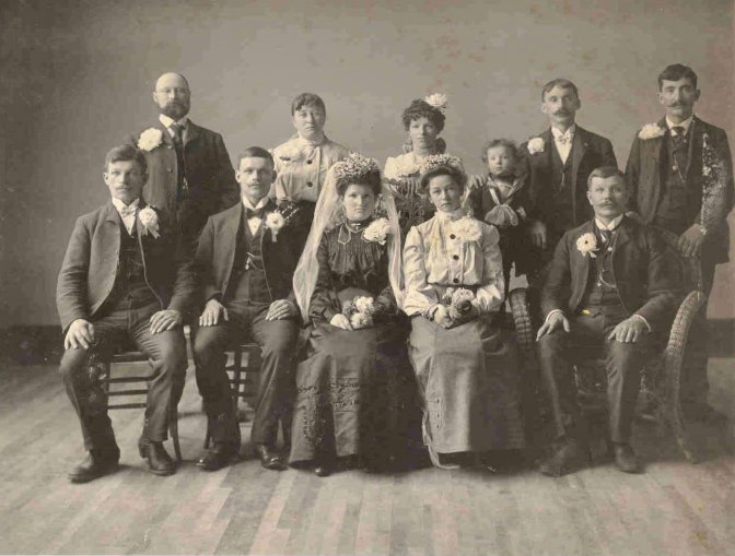 Erchul, Miklich Wedding 1904, Bozeman, Gallatin County, Montana