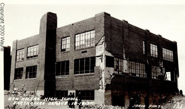 Earthquake Damage, 1935, Helena High School