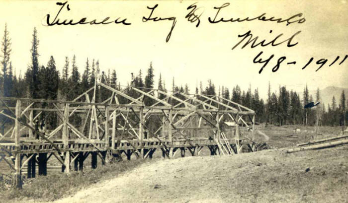 Lincoln Log and Lumber Mill, Lincoln County, Montana ca 1915