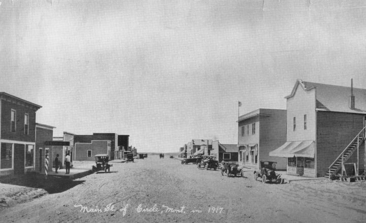 Main Street 1917, Circle, McCone County, Montana