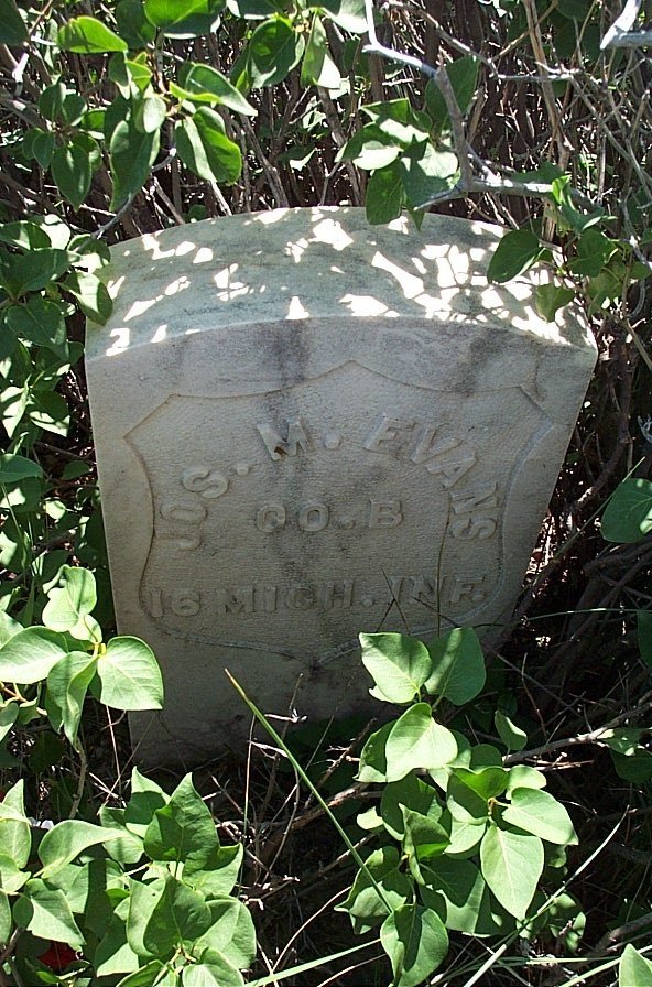 Jos. M. Evans Company B 16 Michigan Infantry, Ashley Cemetery, Ashley Petroleum County, Montana