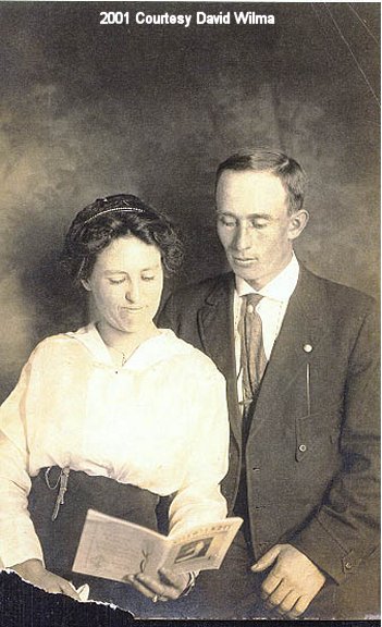 Elsie Dorn (1889-1976) and Frank Wilma (1890-1980), 1915, Phillips Co., Montana,