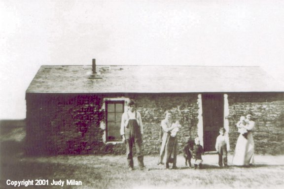 Carl Frederick Dittmer Family at the Homestead, Richland County, Montana