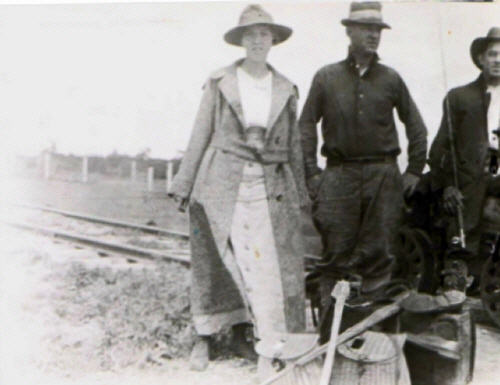 Percy Brees on Flatcar 1916, Choteau, Teton County, Montana, about 1916.