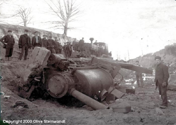 Unknown People, Train Wreck, Possibly in Butte, Silver Bow County, Montana