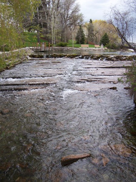 Headwaters of the Roe River at Giant Springs, Great Falls, Cascade County, Montana