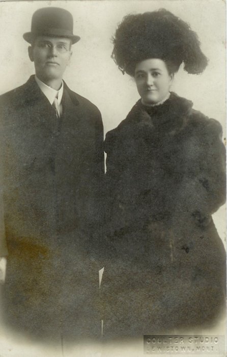 Unknown Couple taken at Coulter Studio, Lewistown, Montana