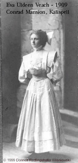  Eva Uldeen Veach, 1909, Kalispell, Flathead County, Montana
