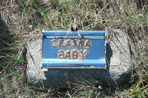 Cessna Baby Gravestone, Coon Cemetery, Musselshell River Breaks