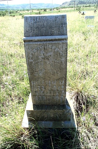 William and Priscilla Coon tombstone, Coon Cemetery, Musselshell River Breaks