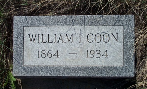 William T. Coon tombstone, Coon Cemetery, Musselshell River Breaks