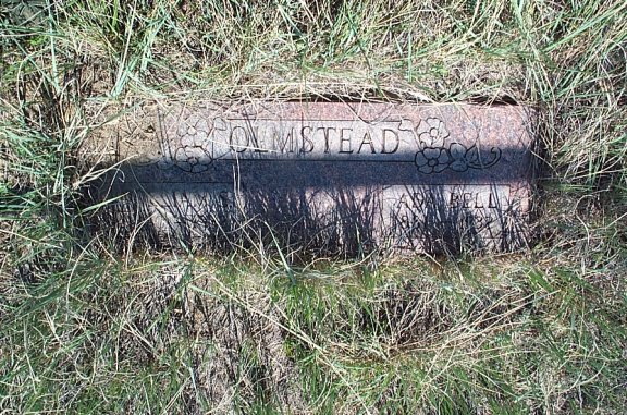 William and Ada Olmstead Grave Marker, Coon Cemetery, Musselshell River Breaks