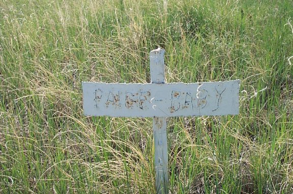 Paige Baby Grave Marker, Coon Cemetery, Musselshell River Breaks
