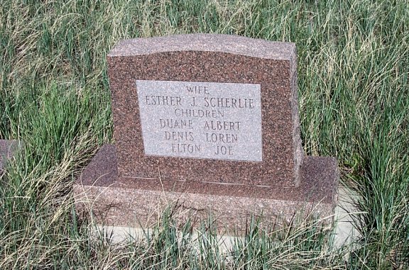 Esther J. Sherlie Grave Marker, Coon Cemetery, Musselshell River Breaks