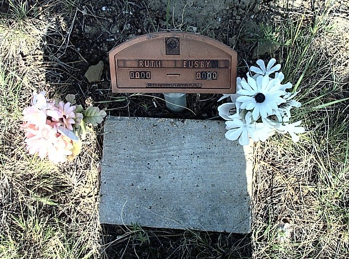 Ruth Busby Grave Marker, Nordahl Cemetery, Musselshell River Breaks