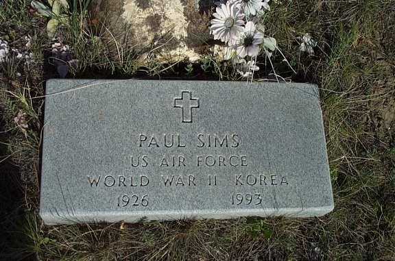Paul Sims Grave Marker, Nordahl Cemetery, Musselshell River Breaks