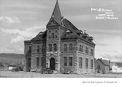 Postcard Jefferson County Courthouse, Boulder, Jefferson County, Montana