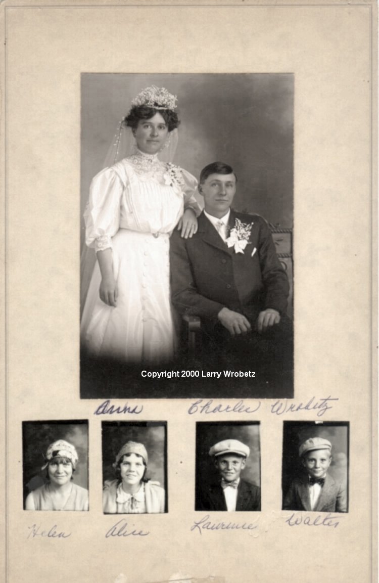 Charles and Anna Zenisek Wrobetz Wedding Photo