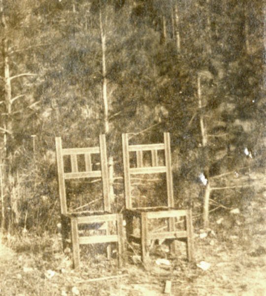 Chairs made by Kamp Kids Fortine, Lincoln County, Montana