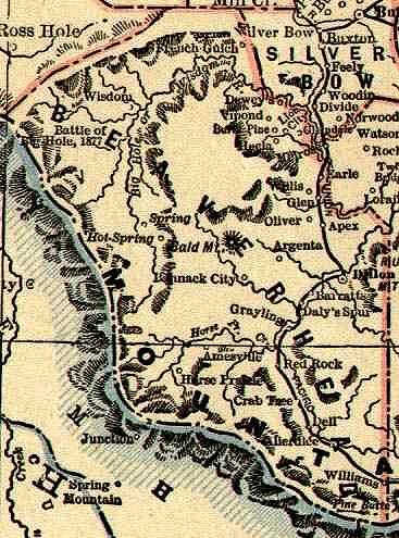 1893-1895 Map of Beaverhead County, Montana