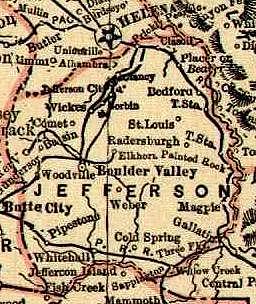 1893-1895 Map of Jefferson County, Montana