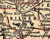 1893-1895 Map of Silver Bow County, Montana