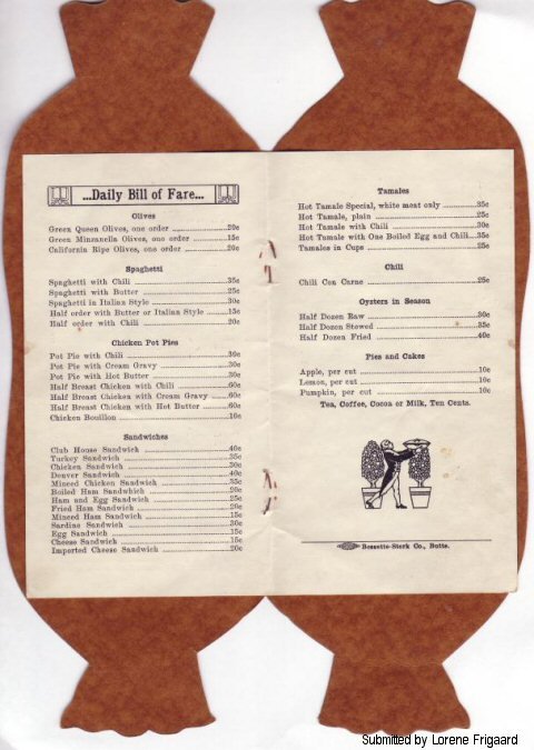 Truzzolino Tamale Menu