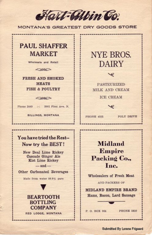 Menu from the Luzon Cafe, Billings, Montana