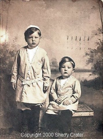 Anderson Boys on Postcard, Postmarked Missoula