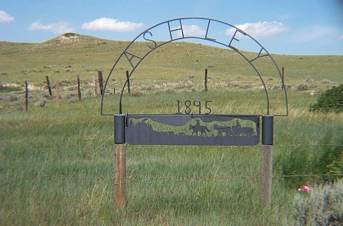 Ashley Cemetery Sign, Ashley,  Petroleum County, Montana