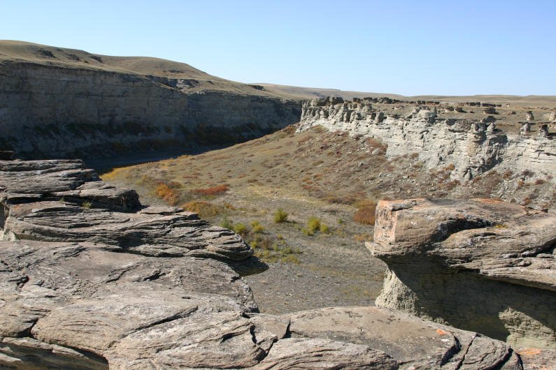 Rock City Canyon from Two Medicine Creek Valier, Pondera County, Montana