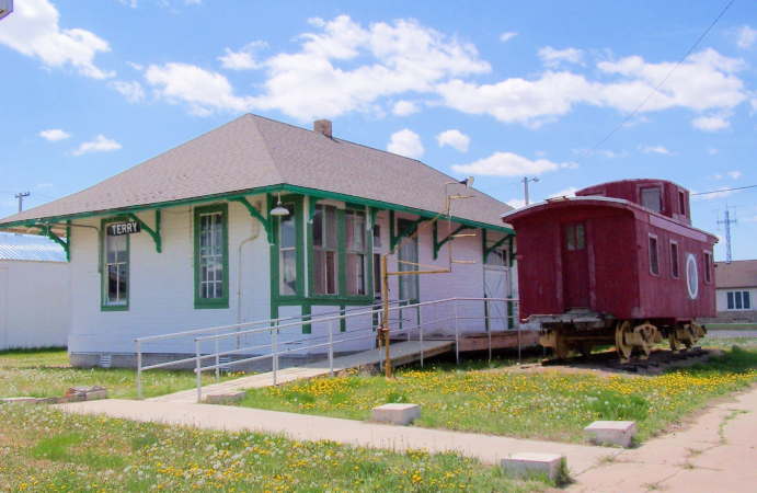Train Depot, Terry, Prairie County, Montana