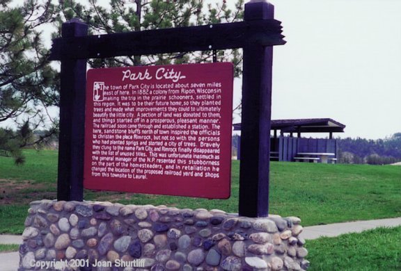 Park City Road Sign, East of Columbus