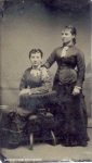 Tin Type Photo Unknown Male and Female